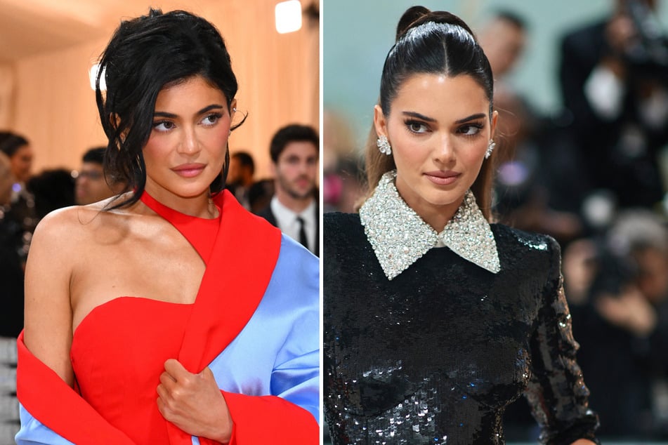 Kylie Jenner (l) sung her praises of her sister Kendall's daring Met Gala look in a new preview for the next episode of The Kardashians.