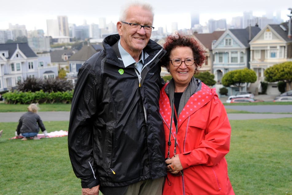 Winfried (72) und Gerlinde Kretschmann (73) 2018 in San Francisco.