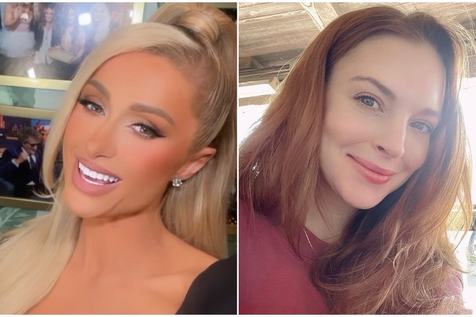 During her appearance on Watch What Happens Live on Wednesday, Paris Hilton (l) revealed that she's buried the hatched with Lindsay Lohan (r).