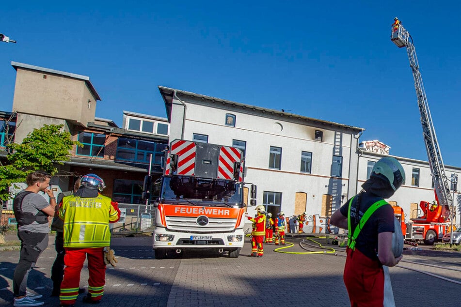 Nächstes Feuer in Erfurt: Diesmal brennt es an der ehemaligen Schuhfabrik