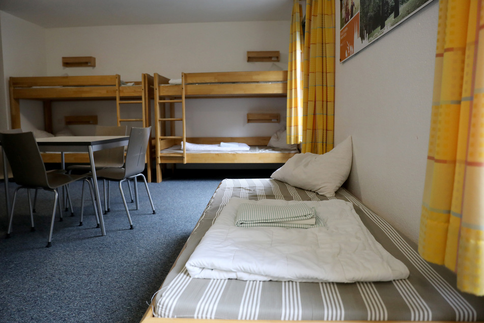 Ein leeres Zimmer in der Jugendherberge in Köln-Deutz.