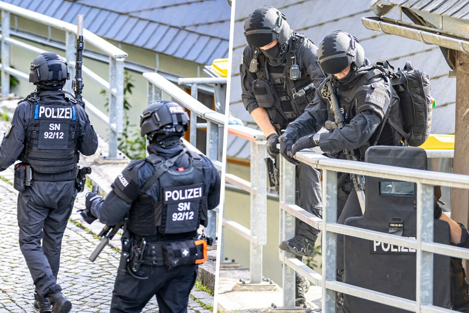 Schwer bewaffnete Polizisten stürmen Wohnung in der Sächsischen Schweiz: Was war da los?