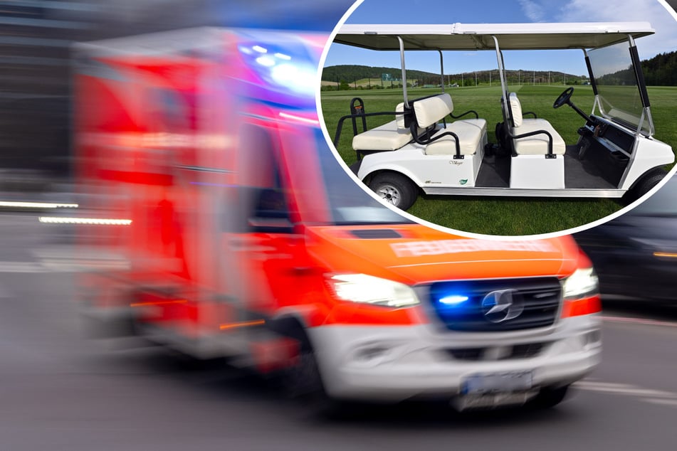 Betrunken mit Golfcart auf Bundesstraße unterwegs: Zwei Männer teils schwer verletzt