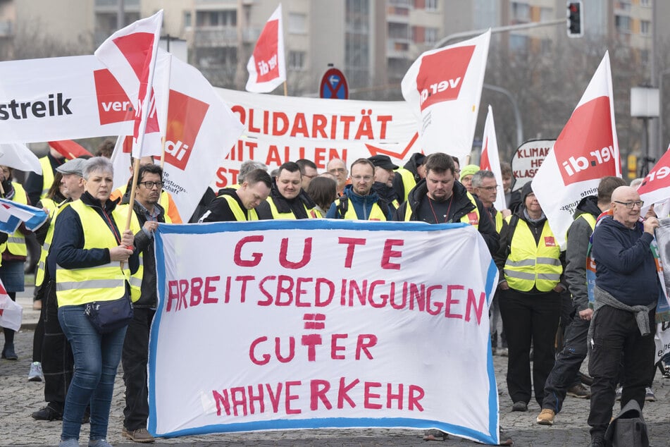 Streik in Dresden: Was Fridays for Future und die Verkehrs-Beschäftigten fordern