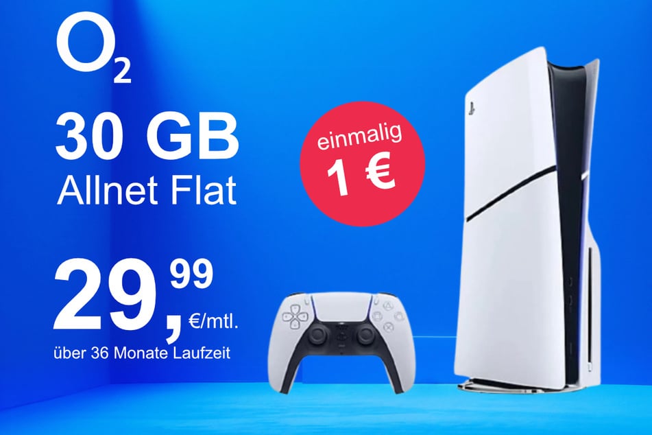 Die PS5 Slim Digital Edition im o2 Mobile M inkl. 30 GB+ für einmalig nur 1 Euro.