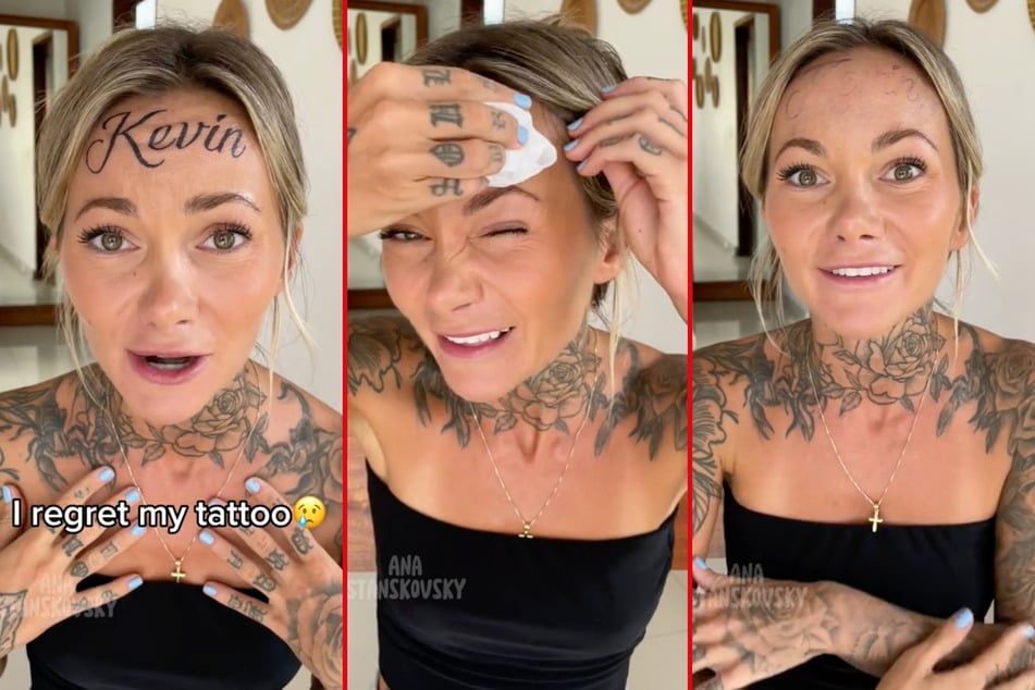 Tattoo artist gives verdict on influencers 'desperate' forehead ink of  boyfriend's name | indy100