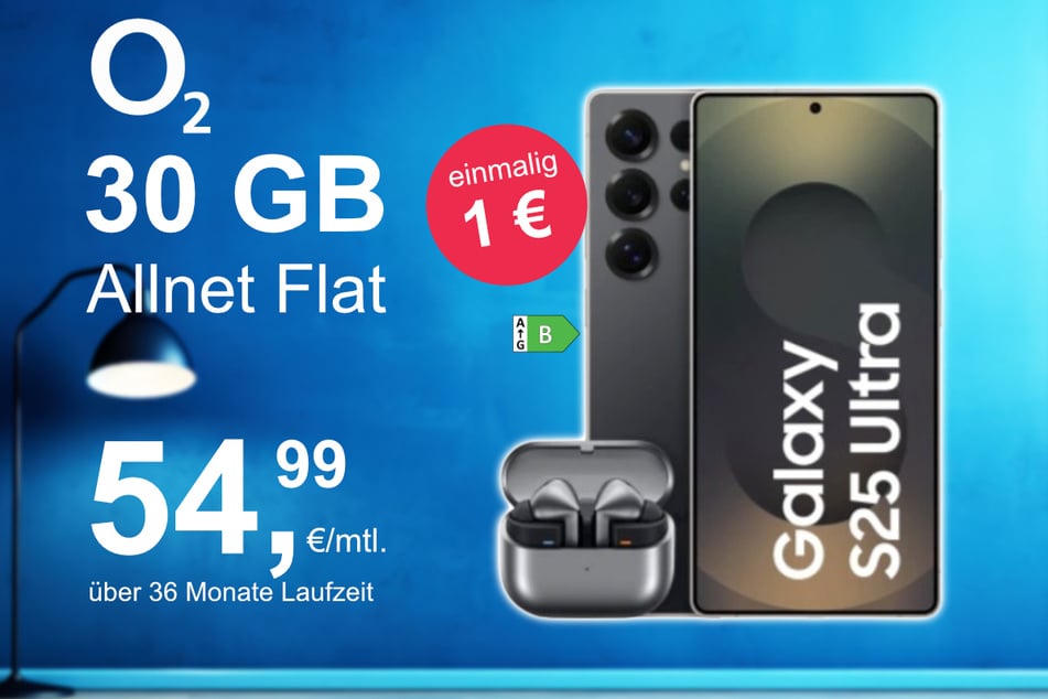 Bei o2 gibt's jetzt das Samsung Galaxy S25 Ultra inkl. Buds und ChatGPT Plus im Bundle jetzt exklusiv für nur 1 Euro.