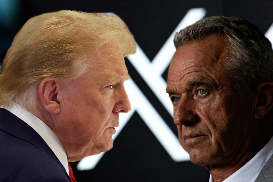 X will host a "town hall" event featuring Donald Trump (l.) and Robert F. Kennedy, who are both running for president in the 2024 election.