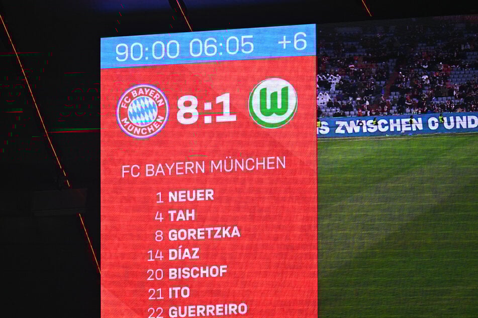 Gegen den FC Bayern München mussten die Wolfsburger eine 8:1-Niederlage hinnehmen.
