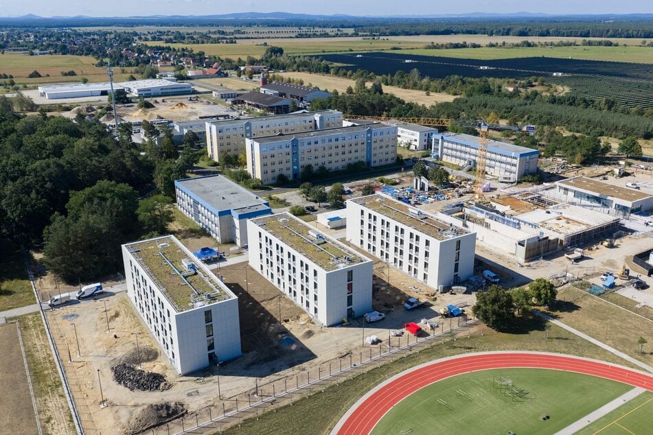 Der neue Polizei-Campus Rothenburg auf einen Blick. Über 50 Millionen Euro investierte der Freistaat in die jetzt übergebenen Bereiche.