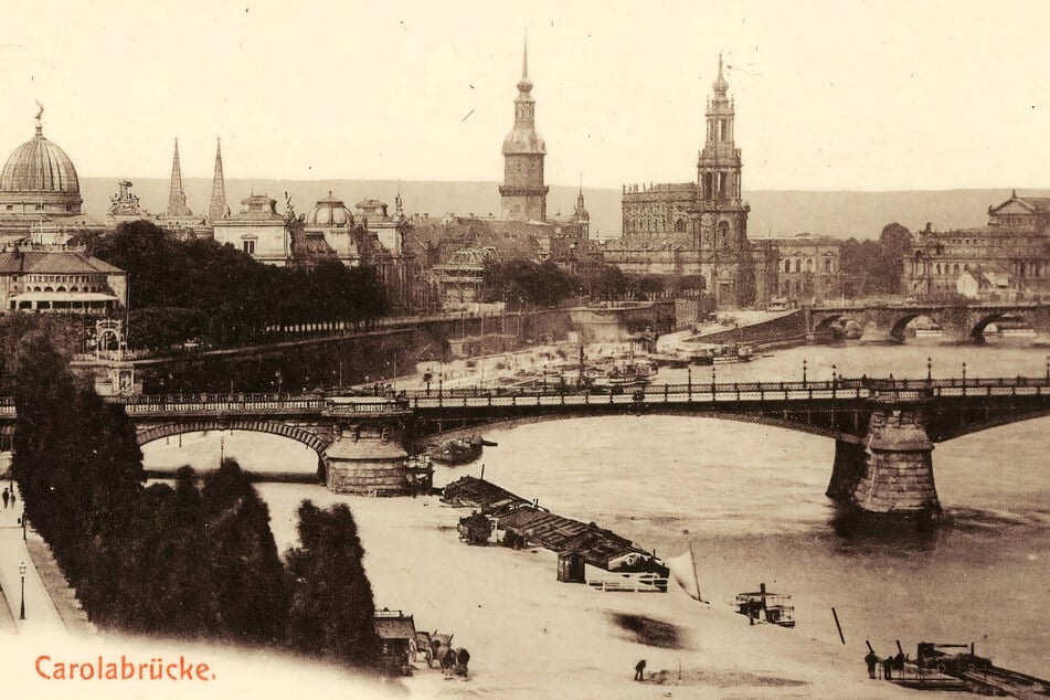 So schön sah die historische "Königin-Carola-Brücke" aus.