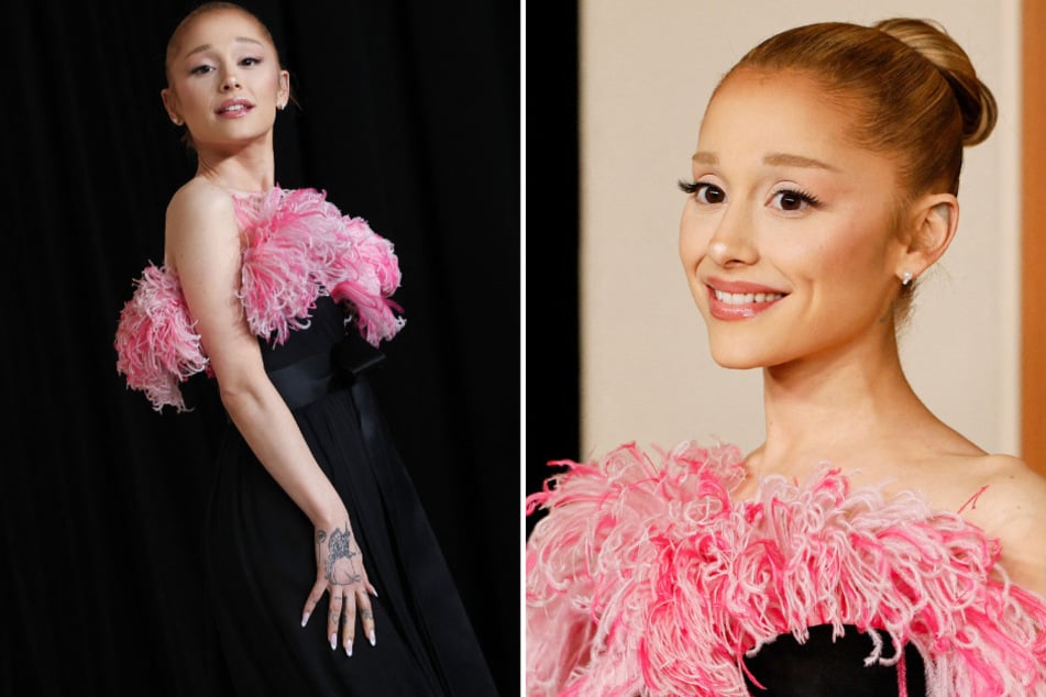 Ariana Grande rocked a vintage Yves Saint Laurent gown at the Academy Award nominee dinner on Tuesday night.