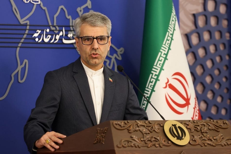 Iran's foreign ministry spokesperson Esmaeil Baghaei speaks during a press conference in Tehran.