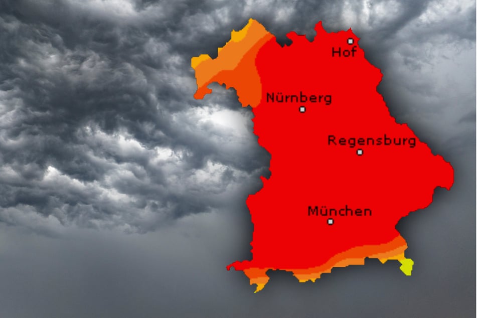 Im Freistaat Bayern kann es am Mittwoch heftig krachen. Der Deutsche Wetterdienst (DWD) warnt vor Unwettern.