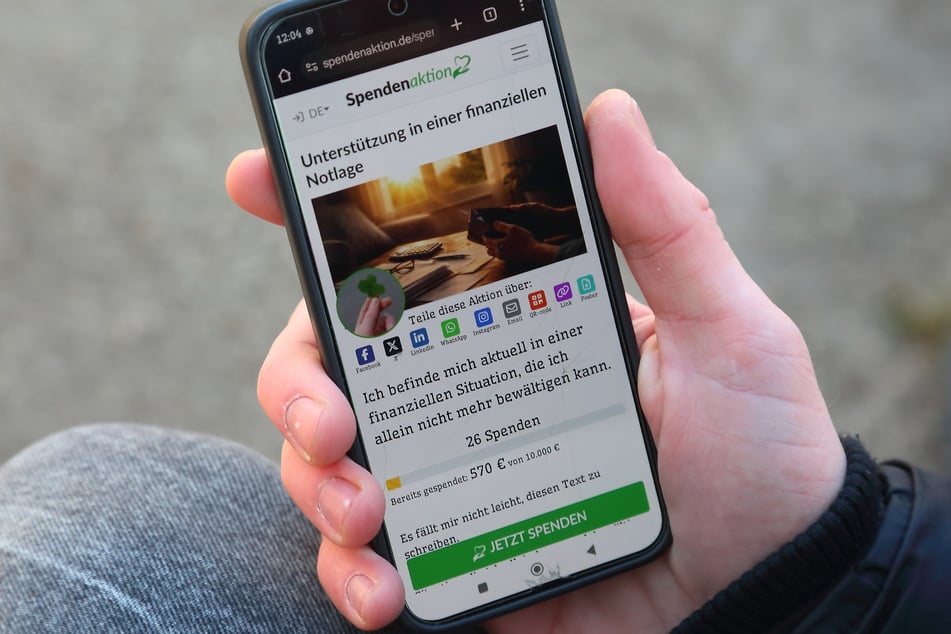 Im Internet hat er eine Spendenkampagne für sich selbst gestartet.