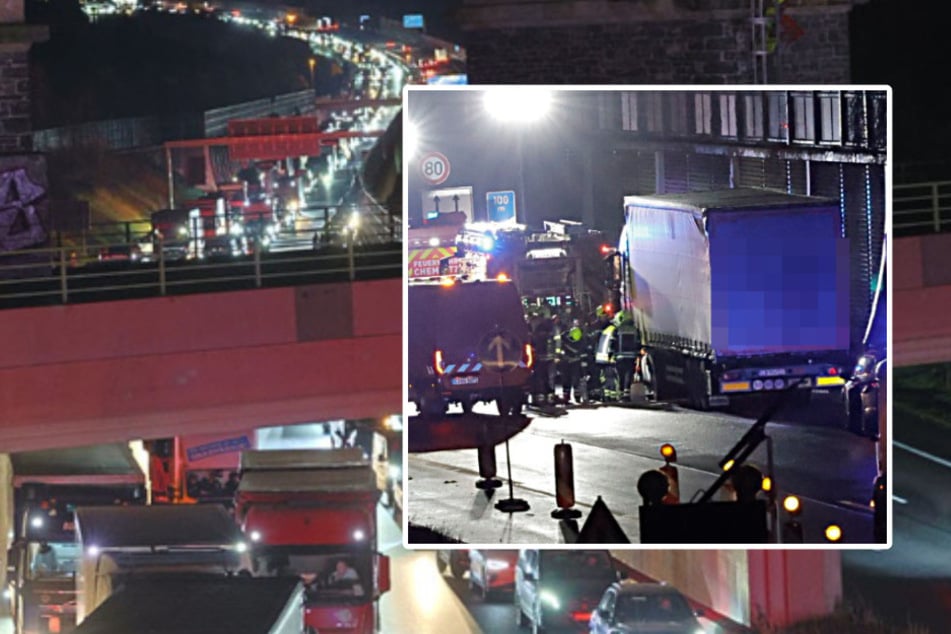 Unfall A4: Reifenplatzer sorgt für Vollsperrung und kilometerlangen Stau auf A4