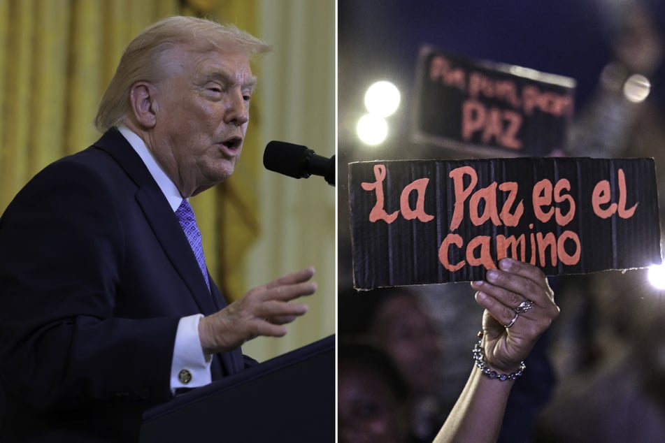 President Donald Trump (l.) has announced a "total and complete blockade of all sanctioned oil tankers going into, and out of, Venezuela."