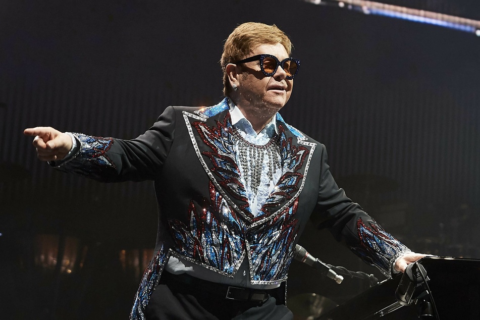Elton John during a concert in Madrid, Spain in 2019.