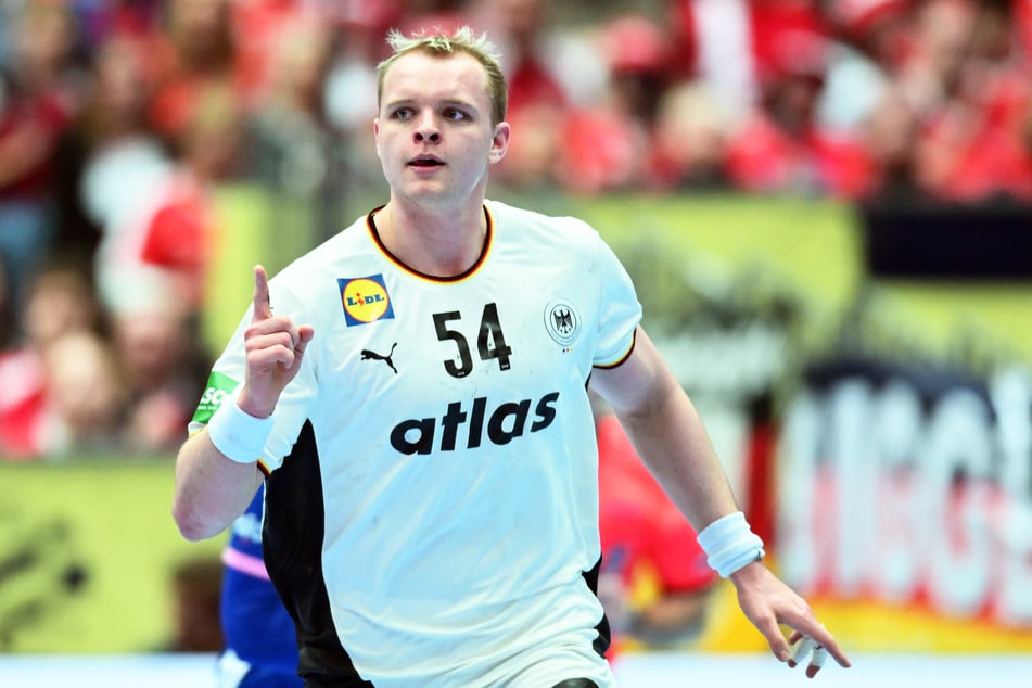 Deutschlands Justus Fischer (22) bejubelt seinen Treffer im Spiel gegen Frankreich.