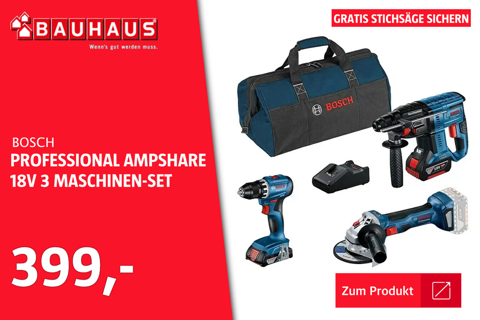 Bosch Professional AMPShare 18 V 3 Maschinen-Set