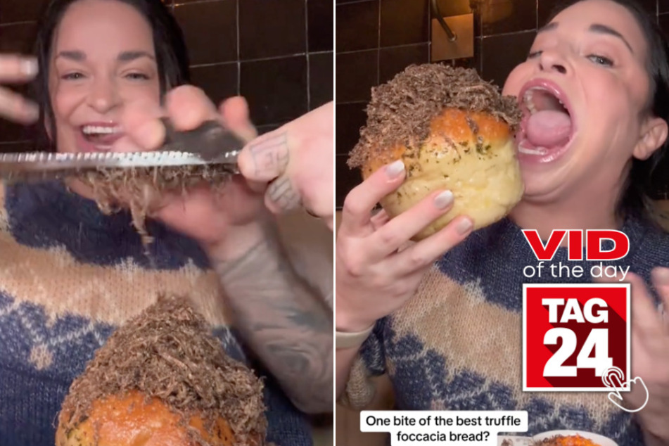 viral videos: Viral Video of the Day for January 18, 2024: Girl on TikTok shoves entire loaf of bread in mouth!