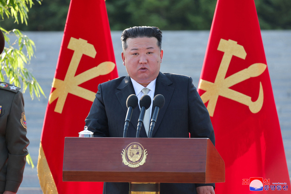 North Korean leader Kim Jong Un visits the Academy of Defense Sciences in Pyongyang.