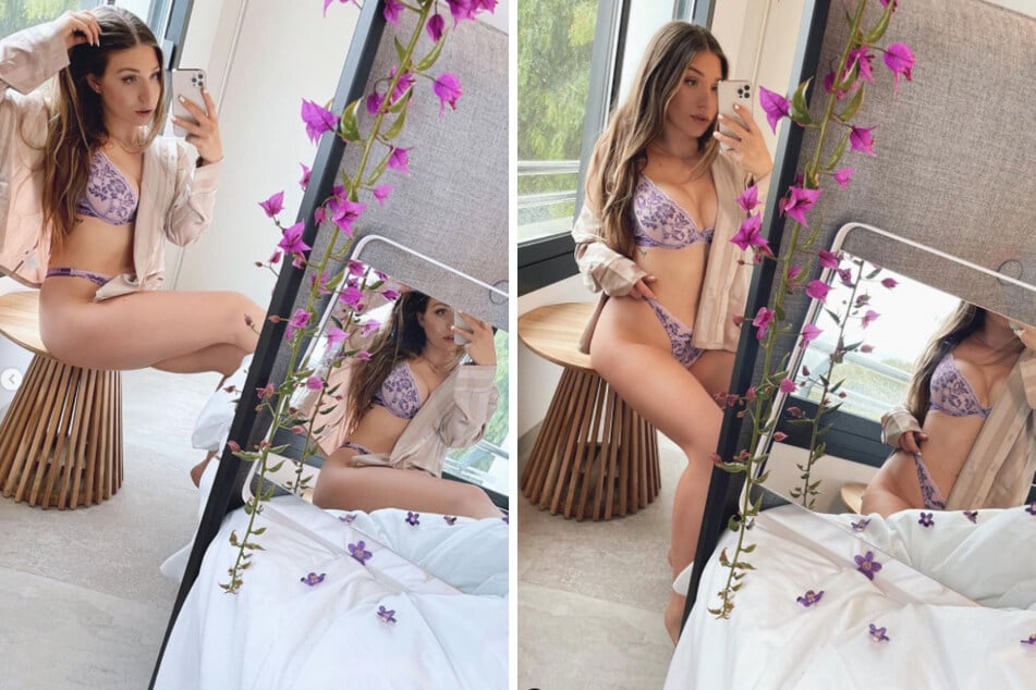 Zum Weltfrauentag präsentierte sich die 29-Jährige auf ihrem Social-Media-Kanal jetzt in sexy Unterwäsche.