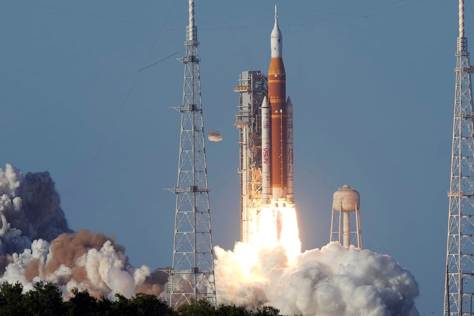 Die Artemis II-Mondrakete der NASA.