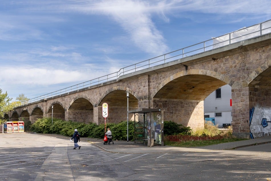 Auch am Viadukt Burgstädt werden Baumaßnahmen durchgeführt.
