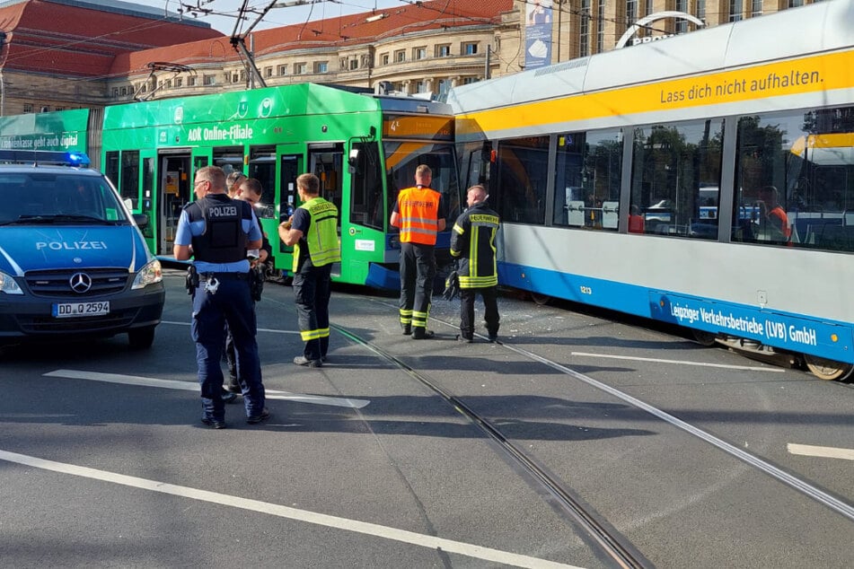 Straßenbahn-Crash am Leipziger Hauptbahnhof: Mehrere Verletzte