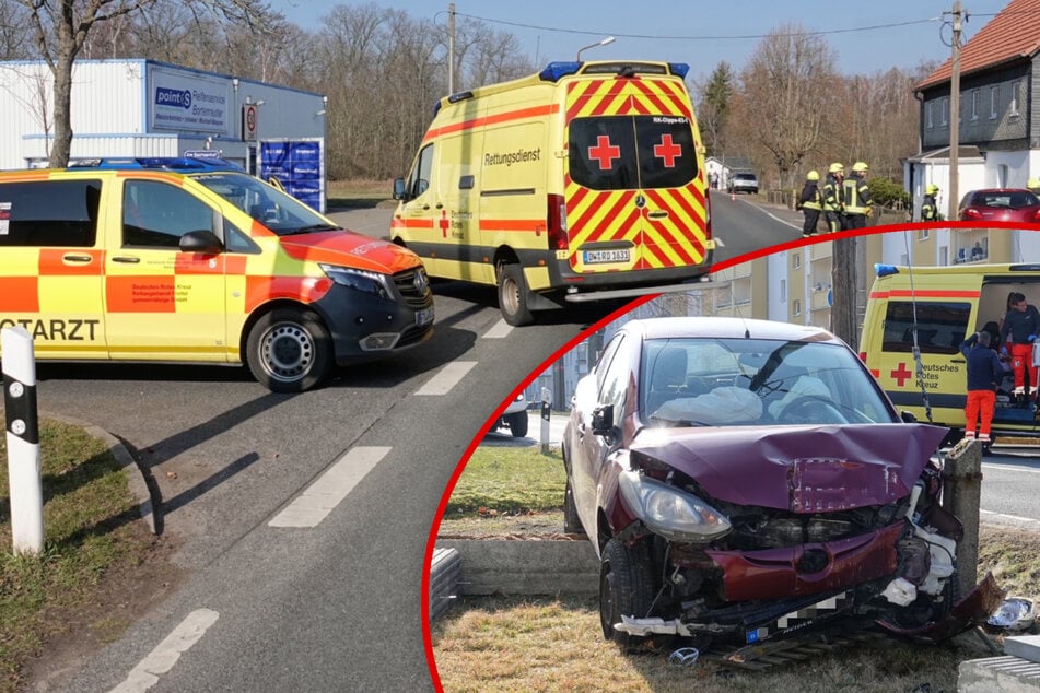 Gesundheitlicher Zwischenfall? Mazda-Fahrerin kracht gegen Mauer und Mast, verletzt sich schwer