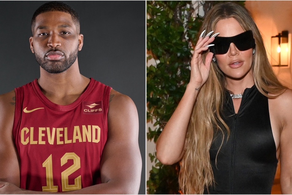 Khloé Kardashian (r.) is said to still be having a hard time moving on from Tristan Thompson.