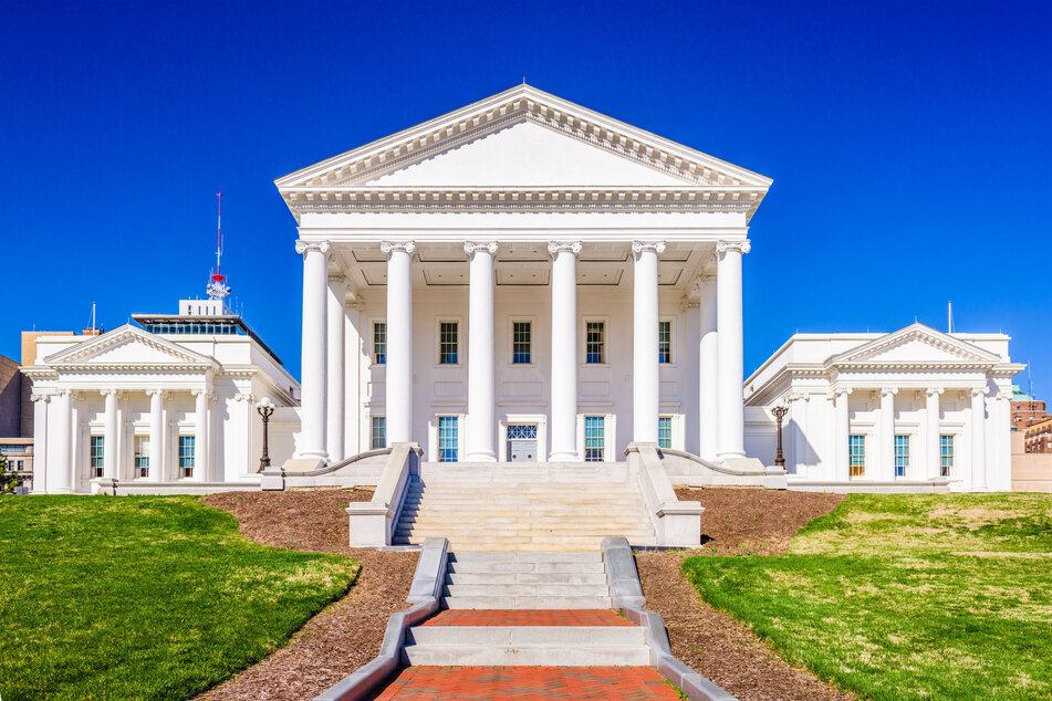Virginia State Capitol building in Richmond, Virginia.