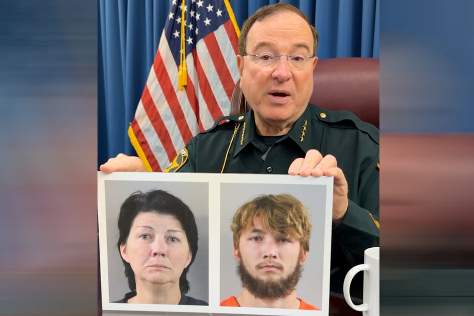 Sheriff Grady Judd zeigt Fotos der Beschuldigten in seinem Instagram-Video.