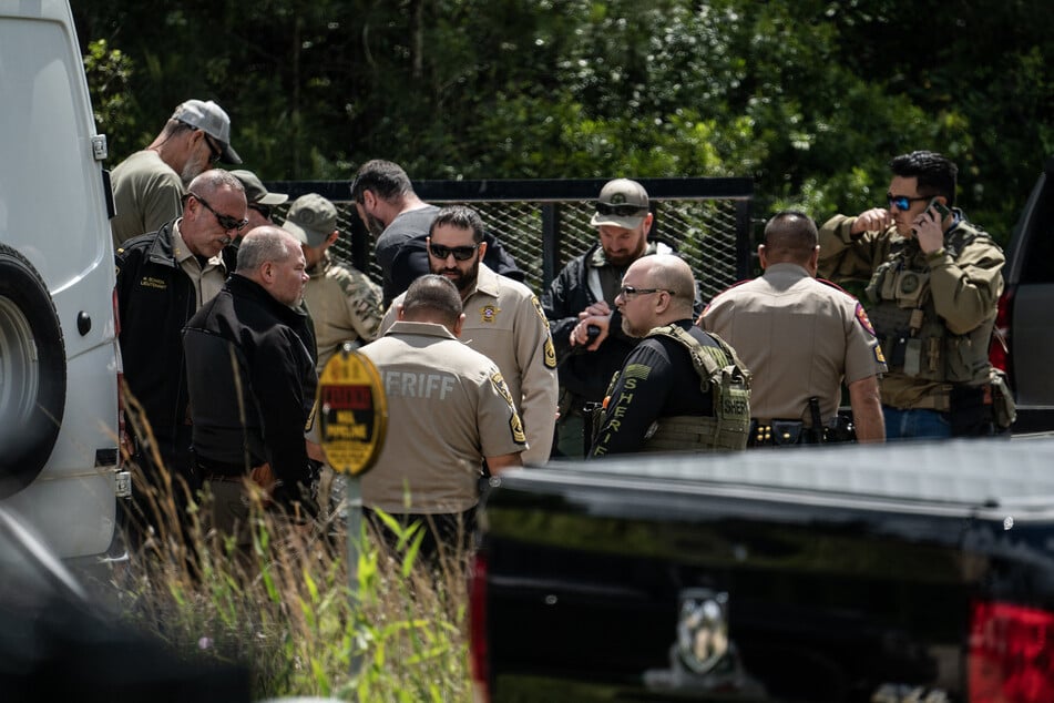 A manhunt was under way on Saturday after five people were fatally shot, including an eight-year-old child, the San Jacinto County Sheriff’s Office said.