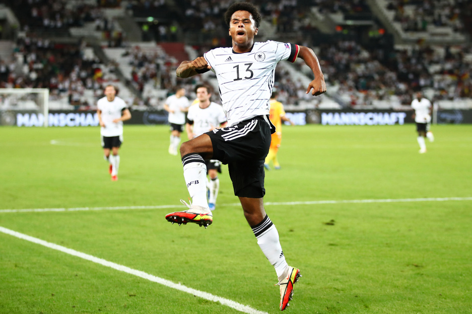 Karim Adeyemi (20) traf für Deutschland direkt bei seinem Länderspieldebüt.