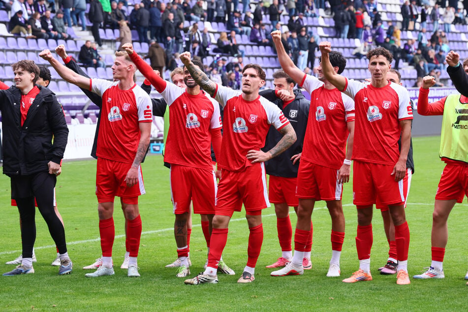 Der Hallesche FC ist aktuell richtig gut drauf, gewann zuletzt auch beim FC Erzgebirge Aue.