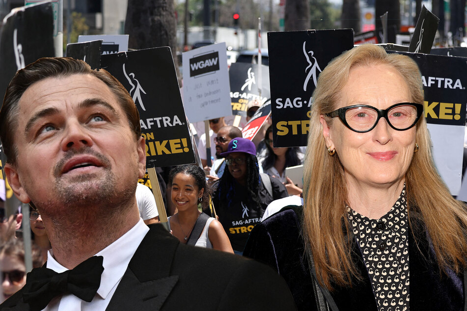 Leonardo DiCaprio and meryl Streep are among a dozen Hollywood A-listers who have donated at least $1 million in support of striking actors.