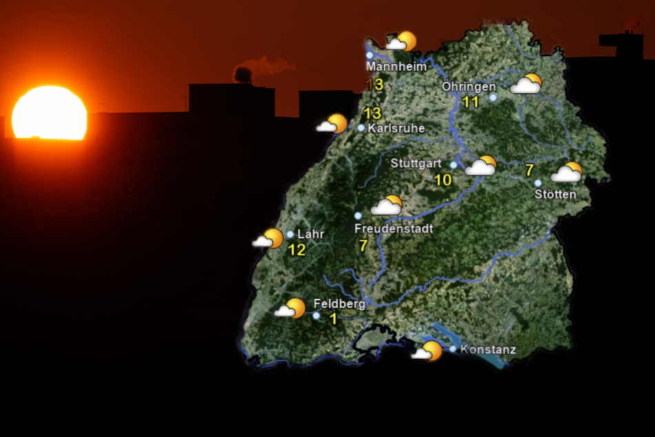 So wird das Wetter am Samstag in Baden-Württemberg. (Fotomontage)