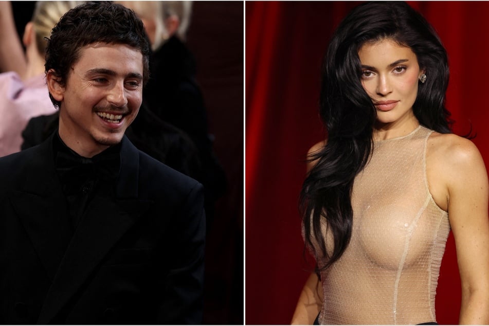 Kylie Jenner (r) skipped the red carpet at this year's BAFTAs but still supported her boyfriend, Timothée Chalamet (l).