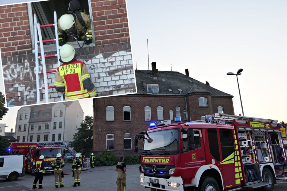 Feuerwehr-Großeinsatz in Wurzen: Dachstuhl steht in Flammen
