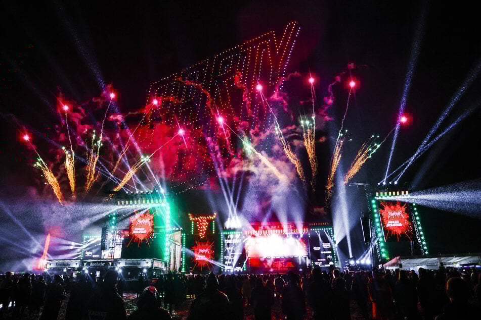 Zum Ende des Wacken Open Airs 2025 gab es für die Besucher eine Drohnenshow.