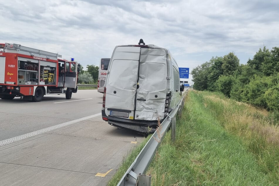 Der Transporter war von dem Wohnwagen angefahren worden.