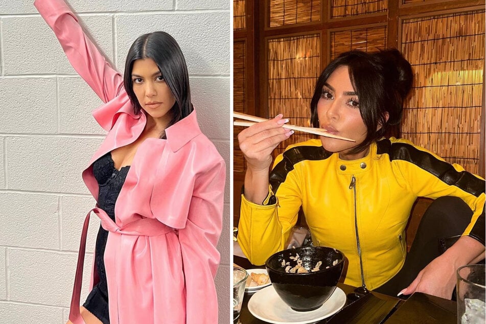 Kourtney (l) and Kim Kardashian's feud will take center stage in season 3 of The Kardashians, which begins on May 25.