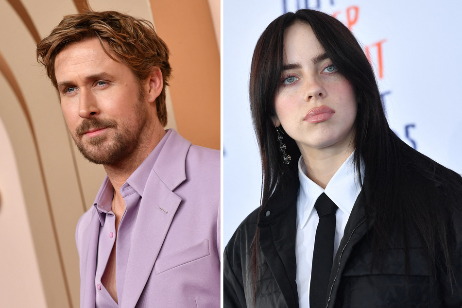 Ryan Gosling (l.) and Billie Eilish have both been tapped to perform their Barbie hits at the 2024 Oscars.