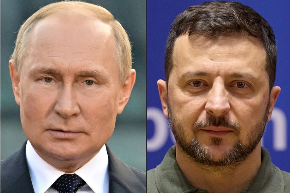 Russian President Vladimir Putin (l.) has ruled out direct talks with Ukrainian President Volodymyr Zelensky at this stage.