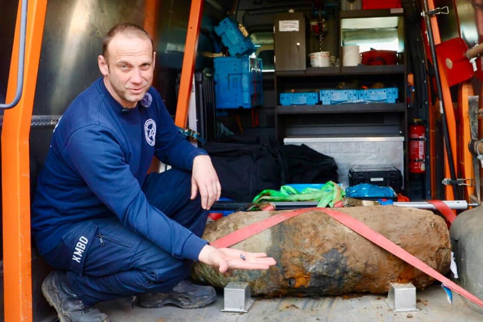 Sprengmeister Thomas Zowalla (49) konnte die britische Bombe sicher entschärfen.