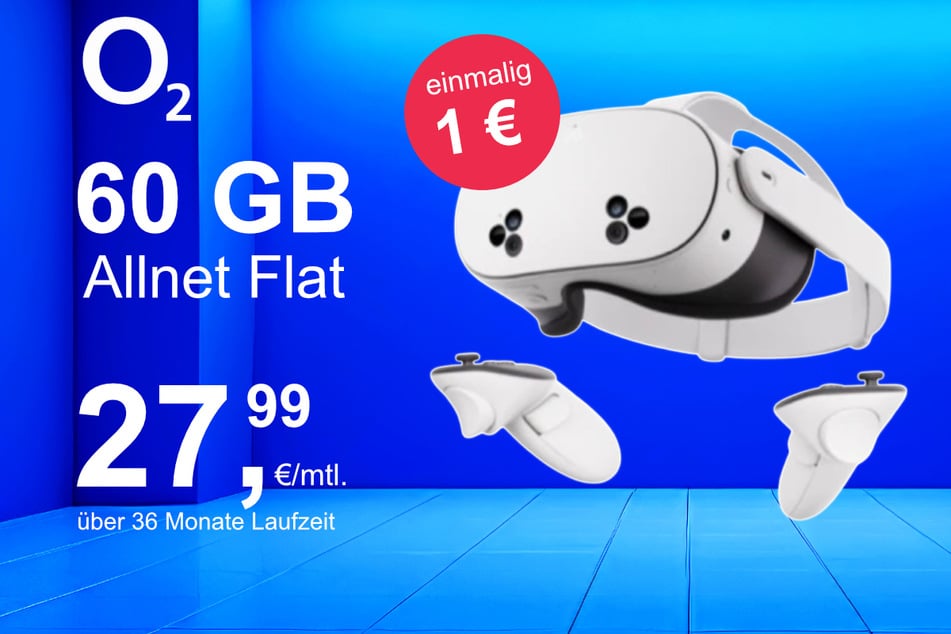 Die Meta Quest 3s im o2 Mobile M inkl. 60 GB+ für einmalig nur 1 Euro.