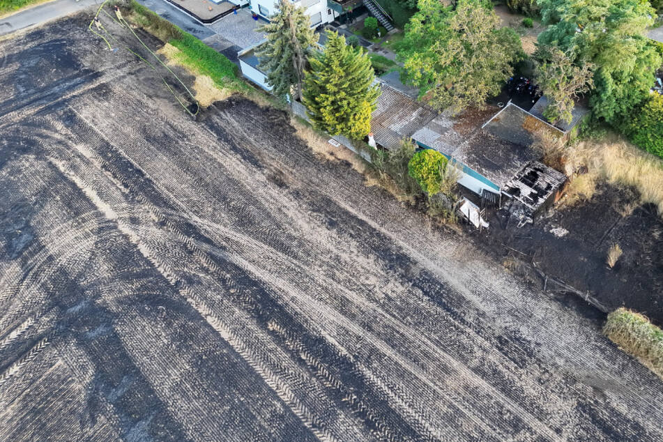 Feld in Flammen, Schuppen zerstört: Ein Mensch bei Feuer in Köln verletzt