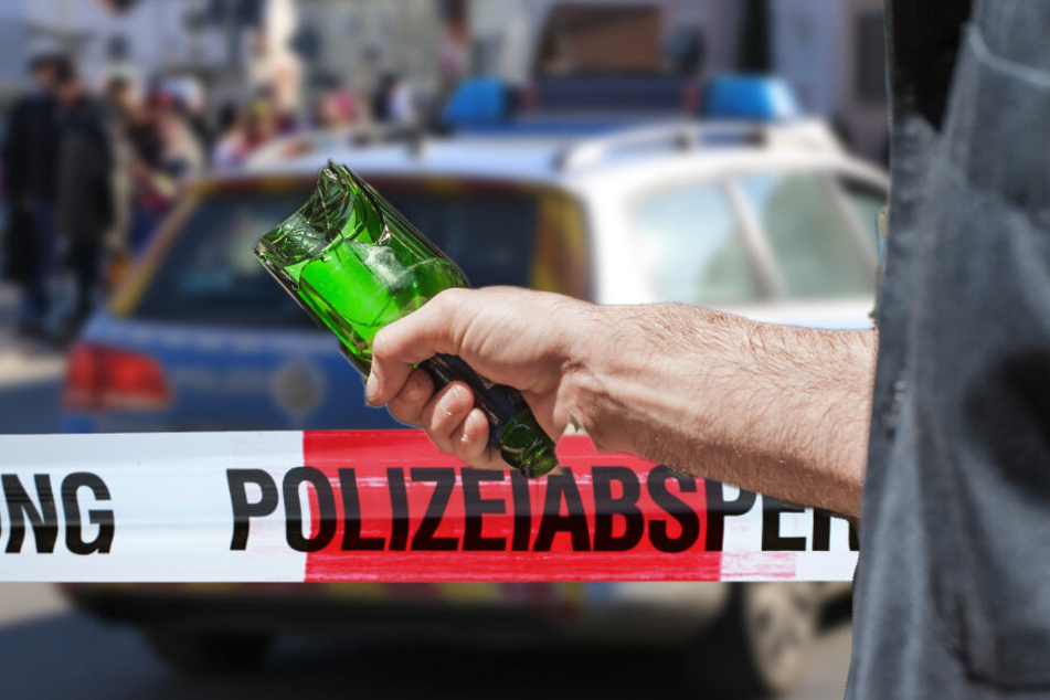 Ein schlafender Obdachloser ist in Berlin-Mitte mit einem abgebrochenen Flaschenhals angegriffen und lebensgefährlich verletzt worden. (Bildmontage)